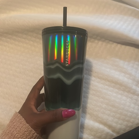 𝅺STARBUCKS 2021 Venti Cold Cup green/grey Plastic 24oz - Picture 2 of 6